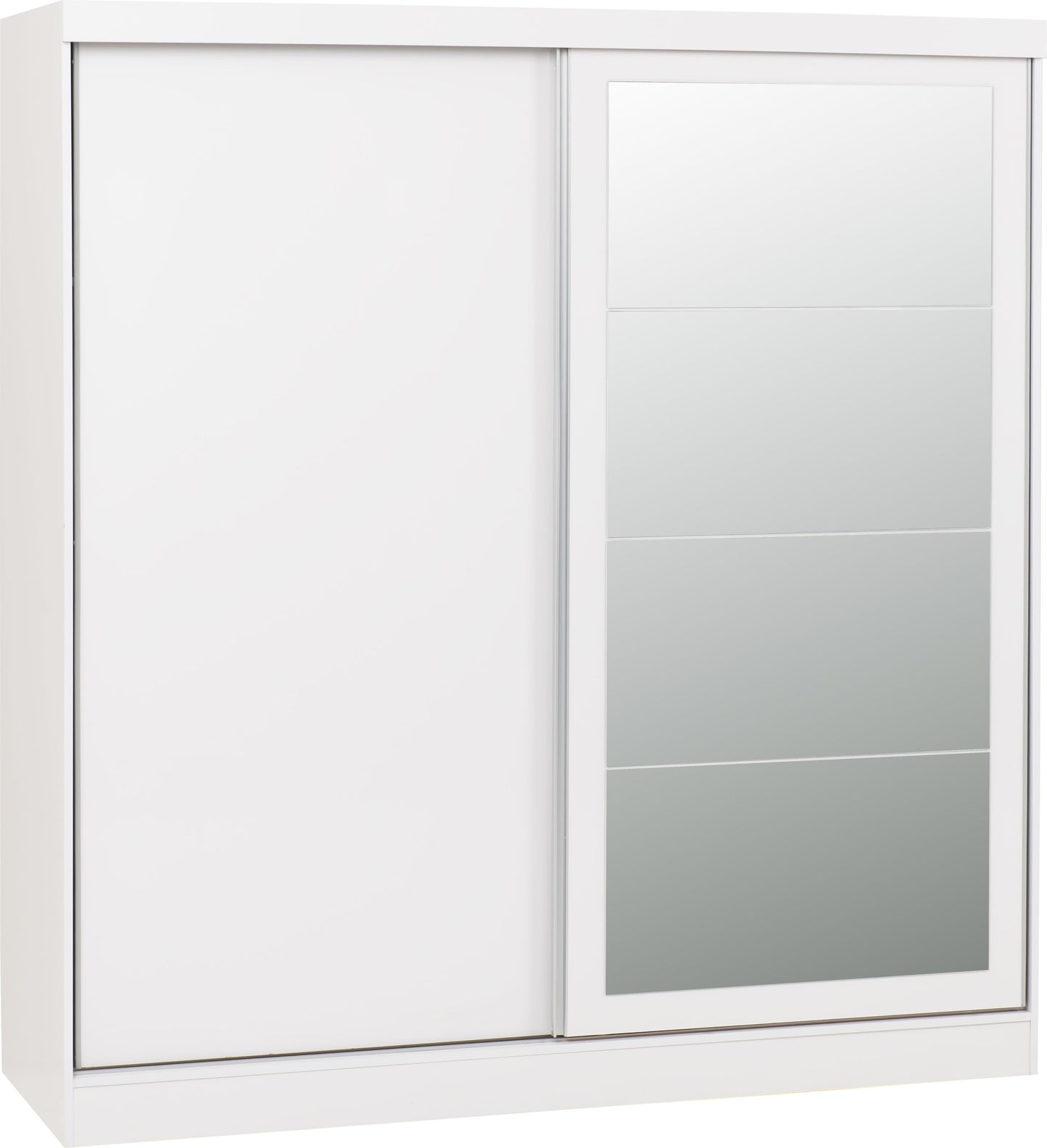 Nevada 2 Door Slider Wardrobe - White Gloss