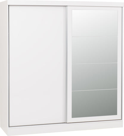 Nevada 2 Door Slider Wardrobe - White Gloss