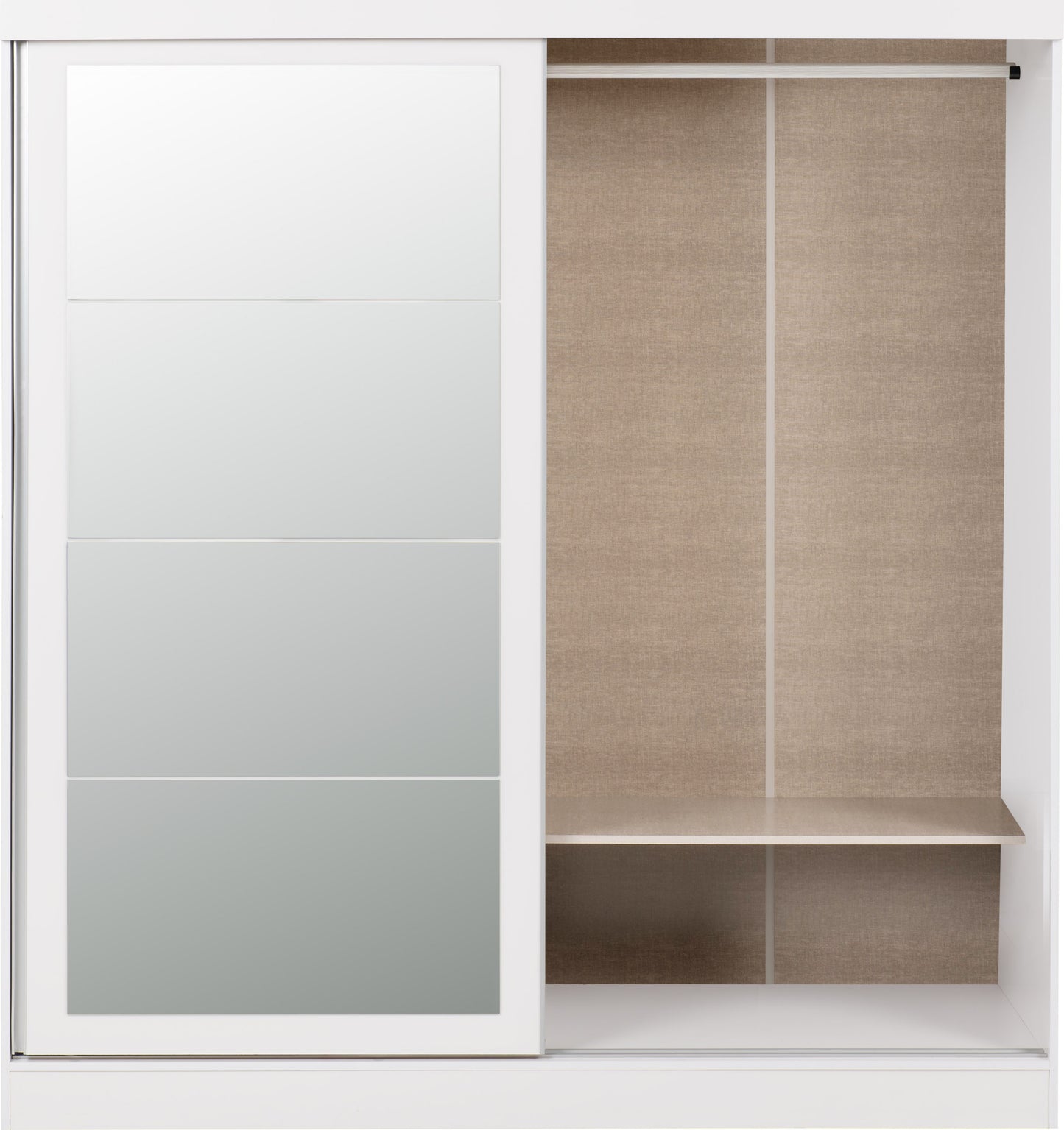 Nevada 2 Door Slider Wardrobe - White Gloss