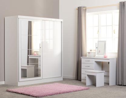 Nevada 2 Door Slider Wardrobe - White Gloss
