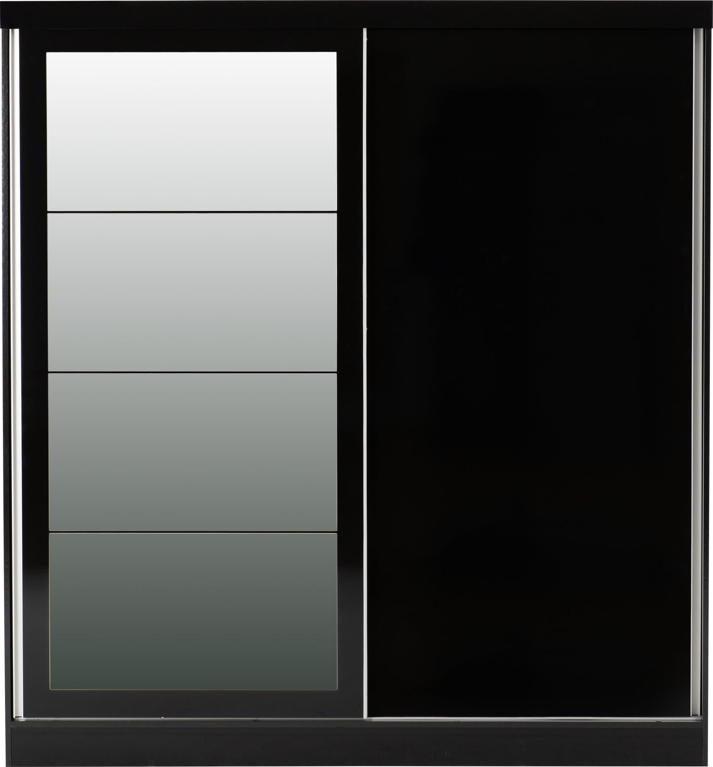 Nevada 2 Door Slider Wardrobe - Black Gloss