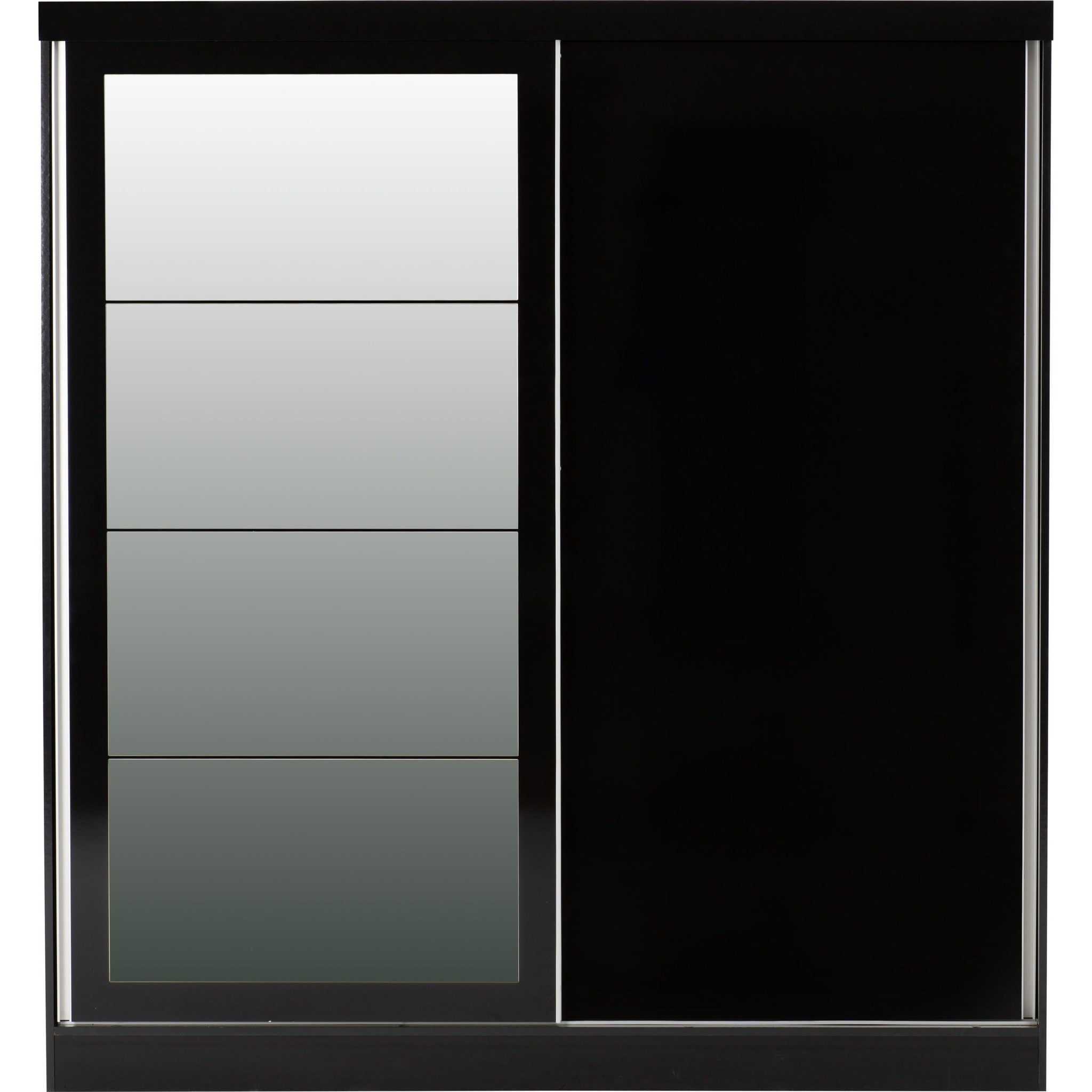 Nevada 2 Door Slider Wardrobe - Black Gloss