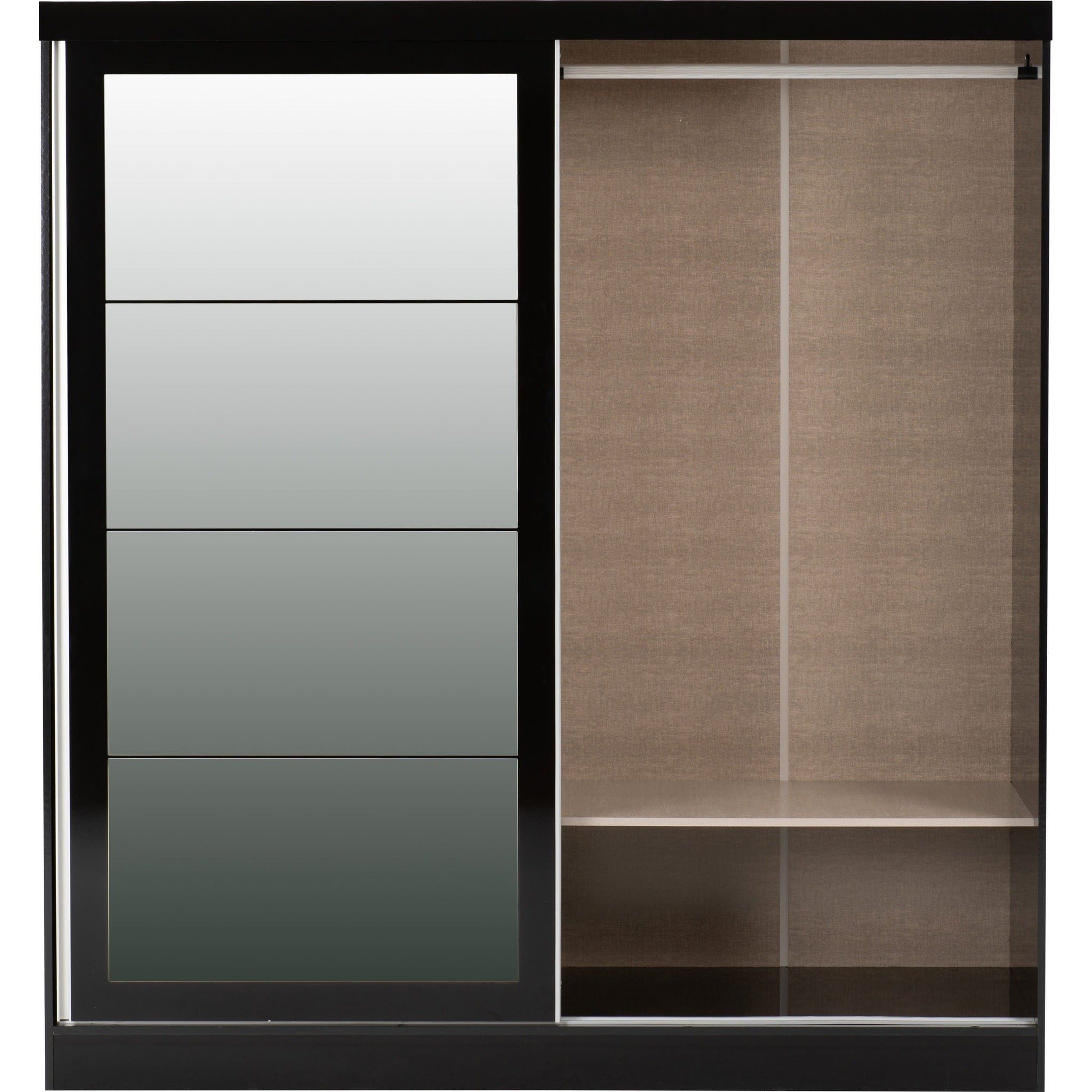 Nevada 2 Door Slider Wardrobe - Black Gloss