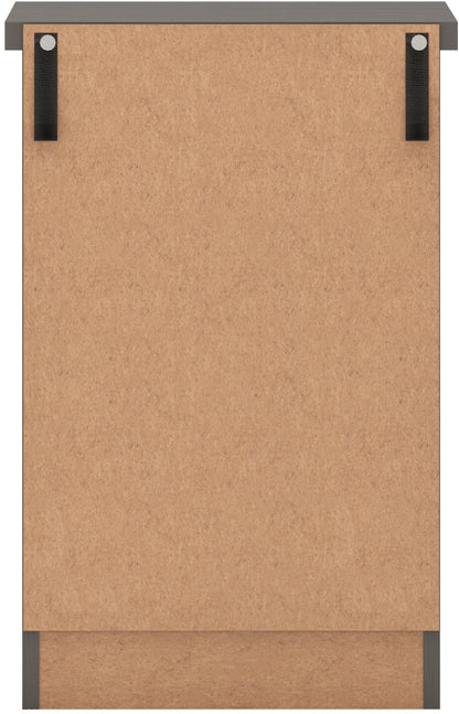 Nevada 2 Drawer Bedside - 3D Effect Grey