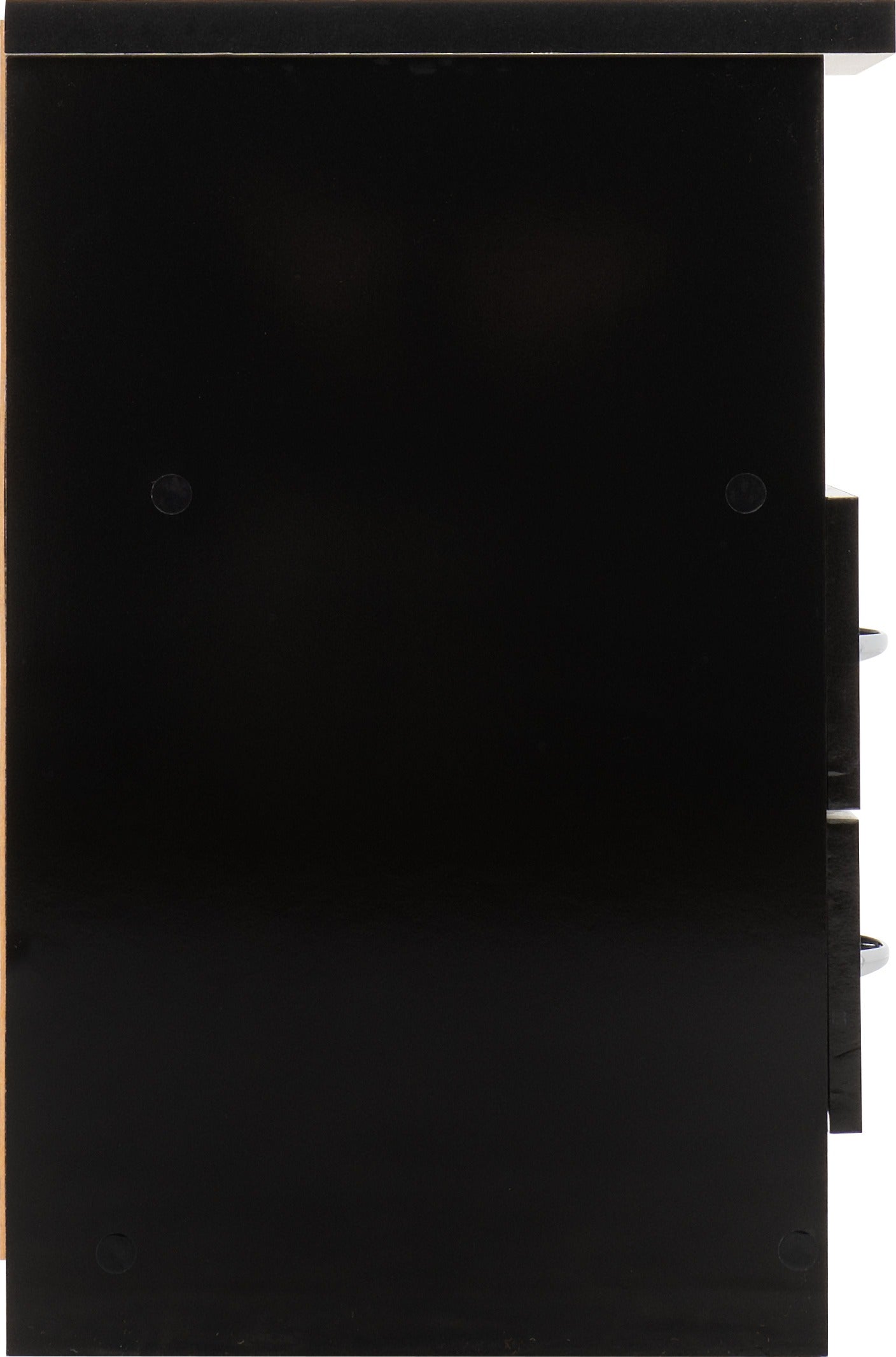 Nevada 2 Drawer Bedside - Black Gloss