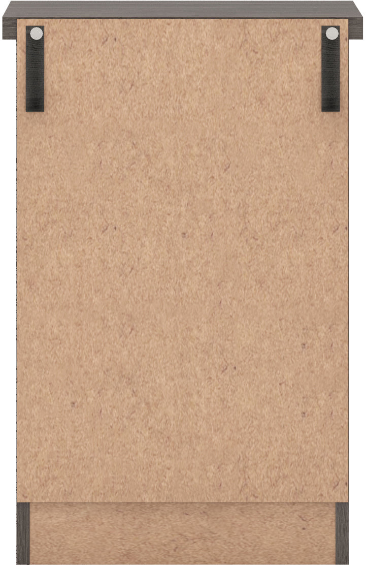 Nevada 2 Drawer Bedside - Black Wood Grain