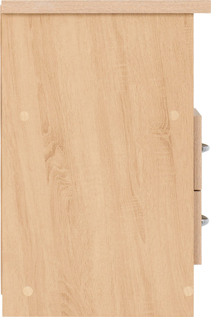Nevada 2 Drawer Bedside - Sonoma Oak Effect