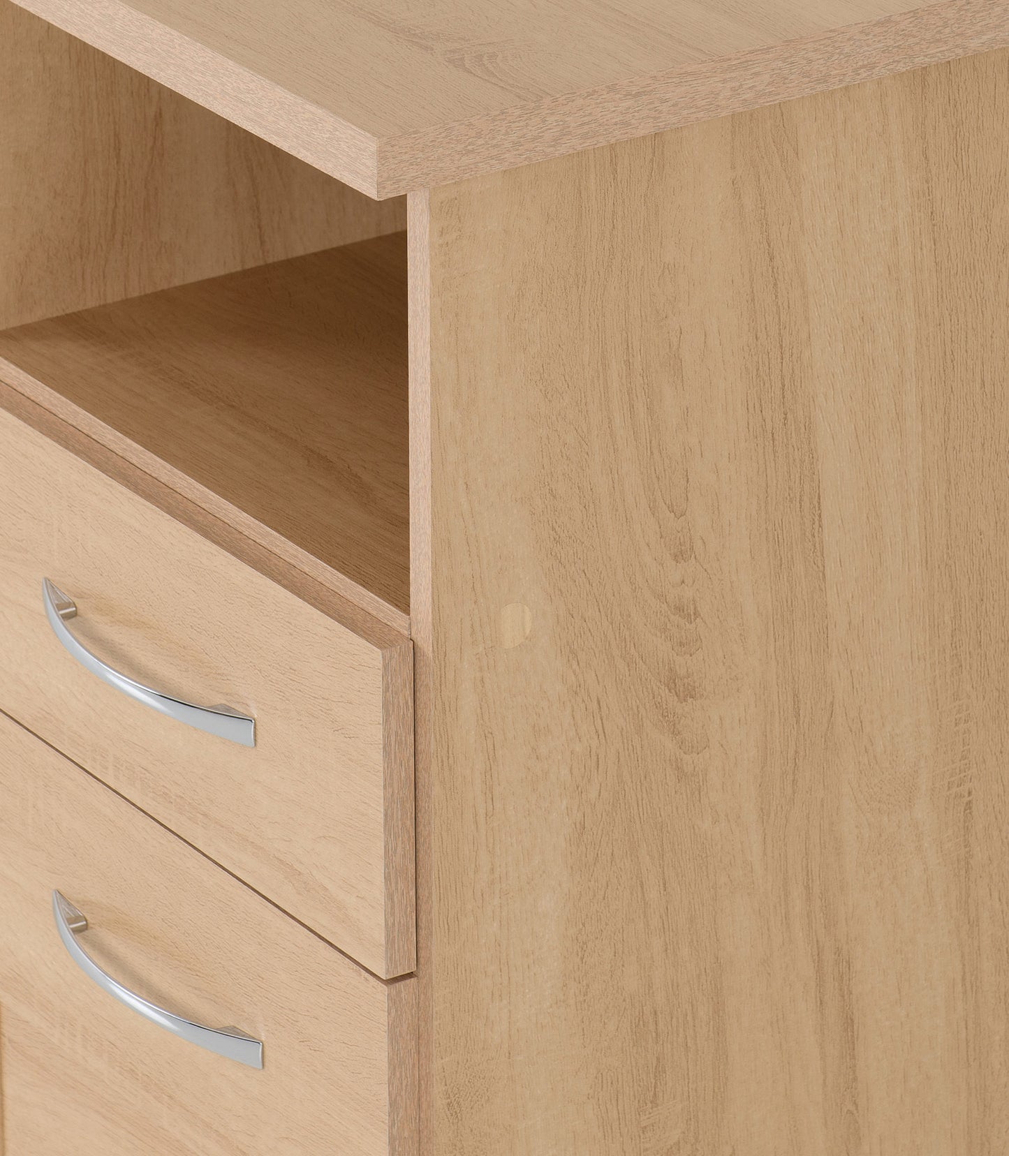Nevada 2 Drawer Bedside - Sonoma Oak Effect