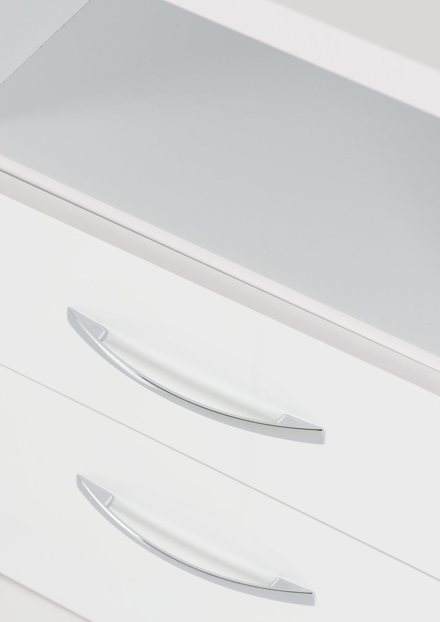 Nevada 2 Drawer Bedside - White Gloss
