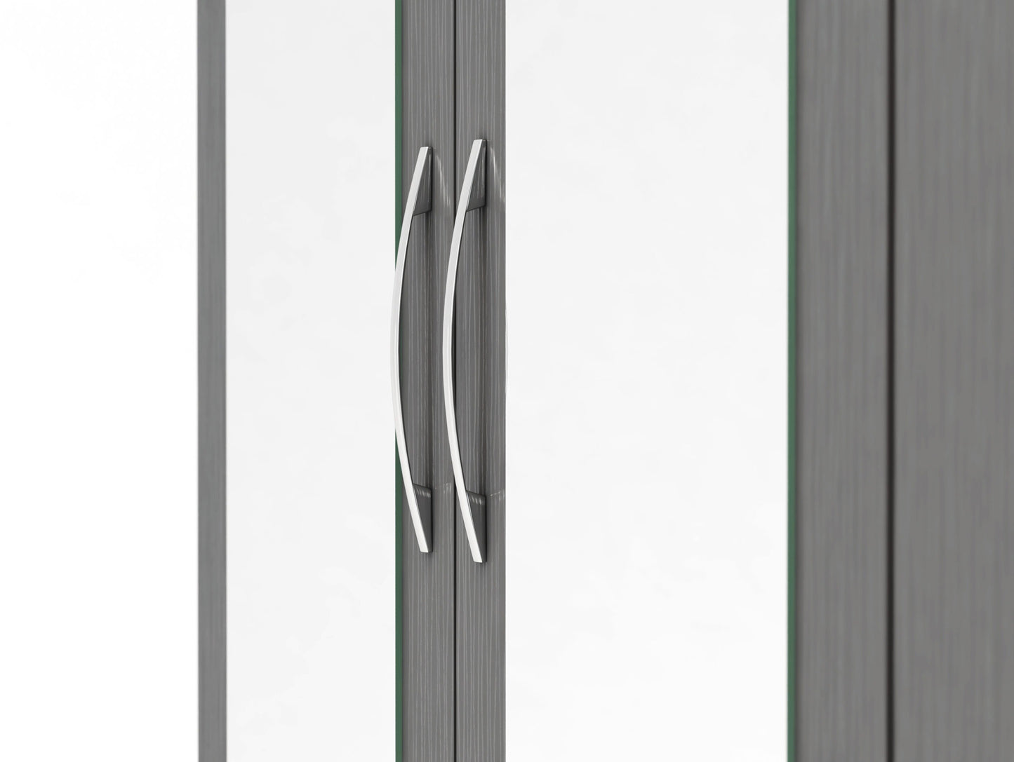 Nevada 3 Door 2 Drawer Wardrobe - 3D Effect Grey