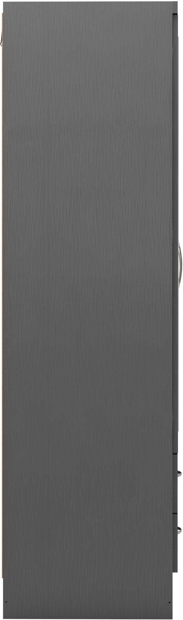 Nevada 3 Door 2 Drawer Wardrobe - 3D Effect Grey