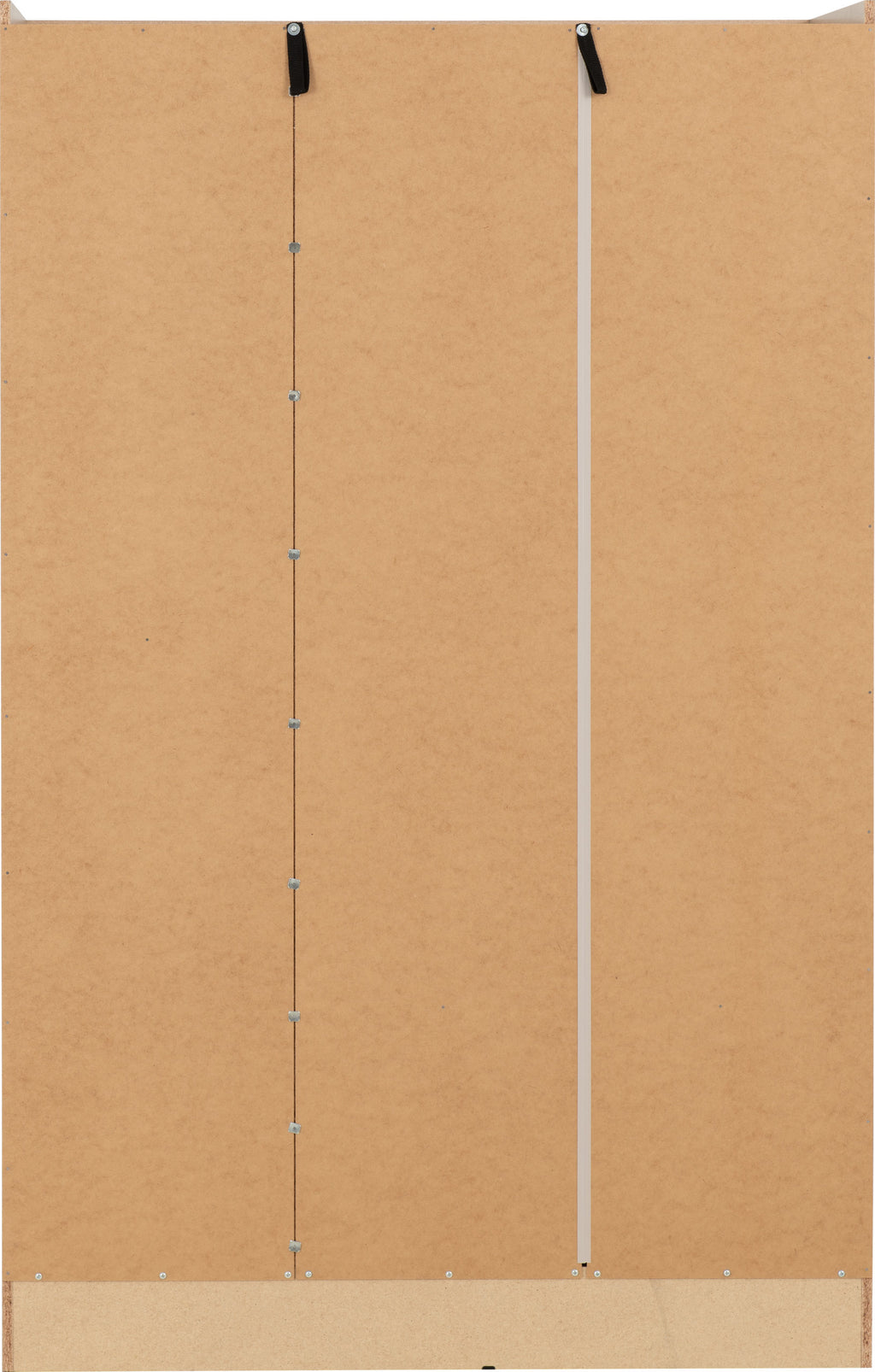 Nevada 3 Door 2 Drawer Wardrobe - Black Gloss