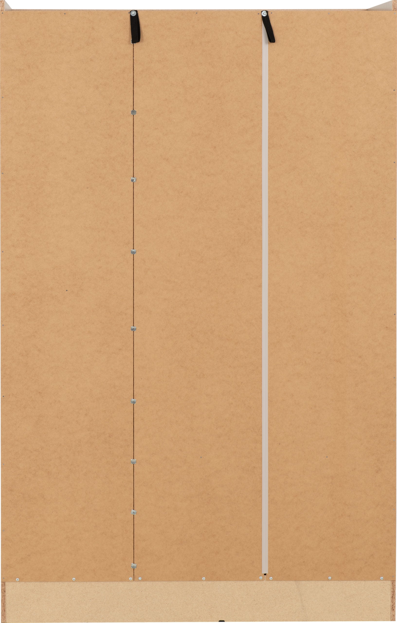 Nevada 3 Door 2 Drawer Wardrobe - Black Gloss