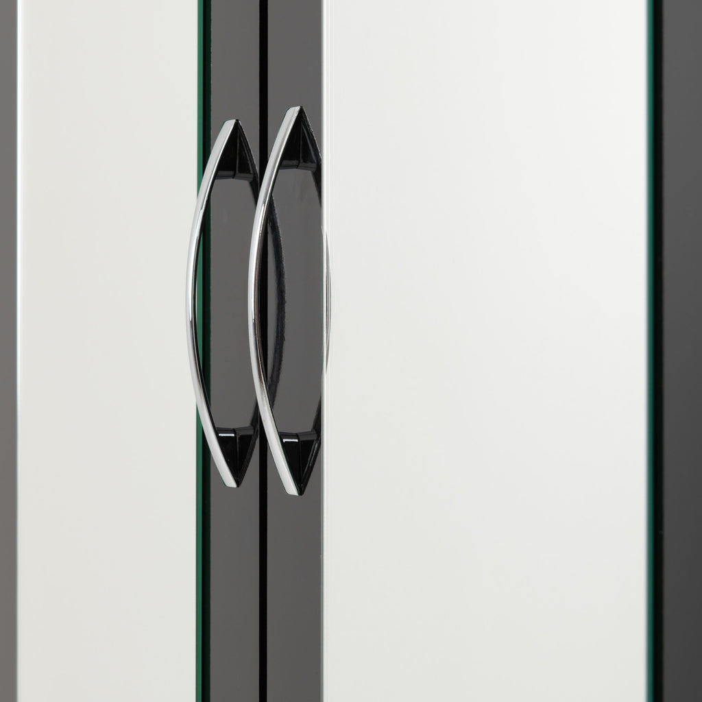 Nevada 3 Door 2 Drawer Wardrobe - Black Gloss