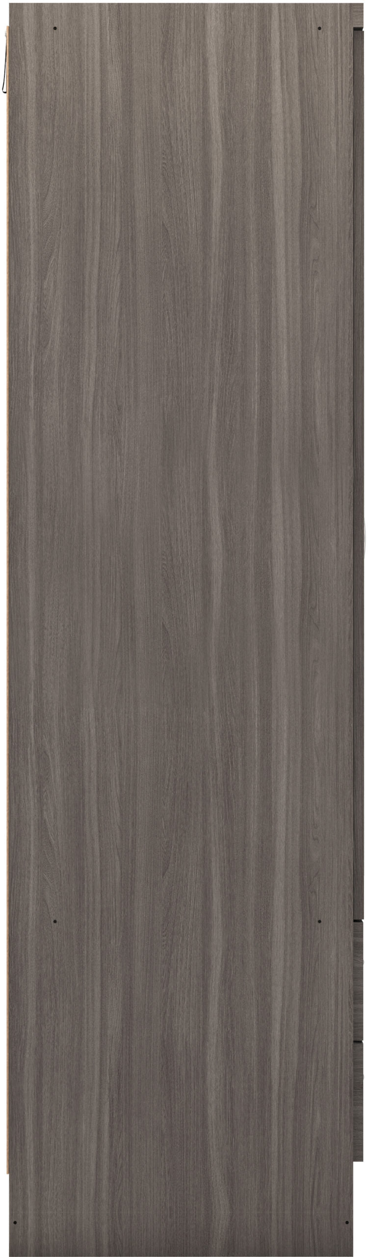 Nevada 3 Door 2 Drawer Wardrobe - Black Wood Grain