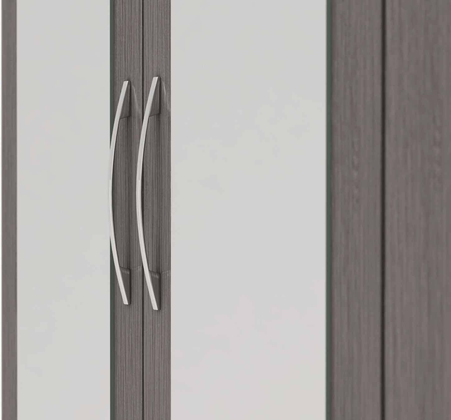 Nevada 3 Door 2 Drawer Wardrobe - Black Wood Grain