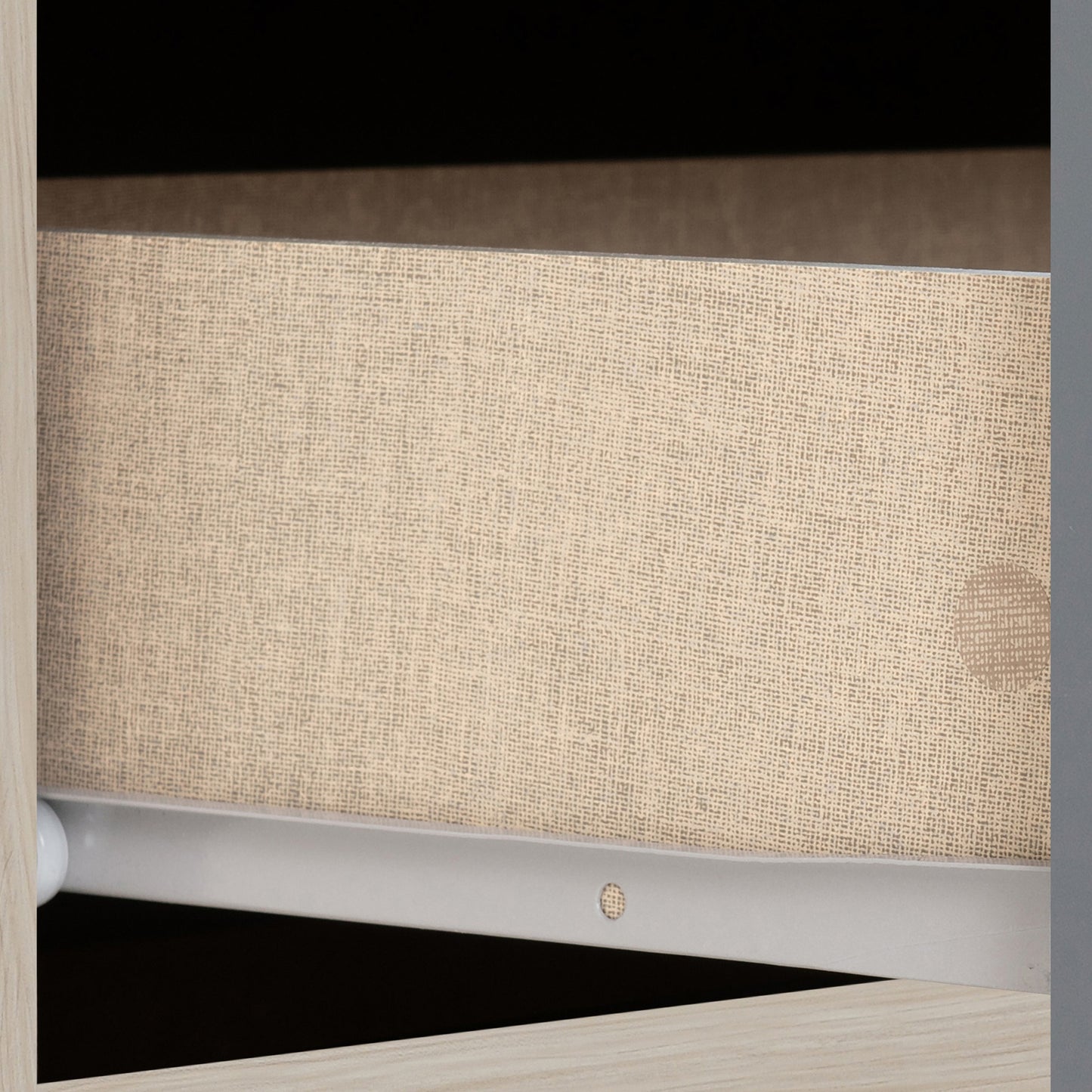 Nevada 3 Door 2 Drawer Wardrobe - Grey Gloss/Light Oak Effect Veneer