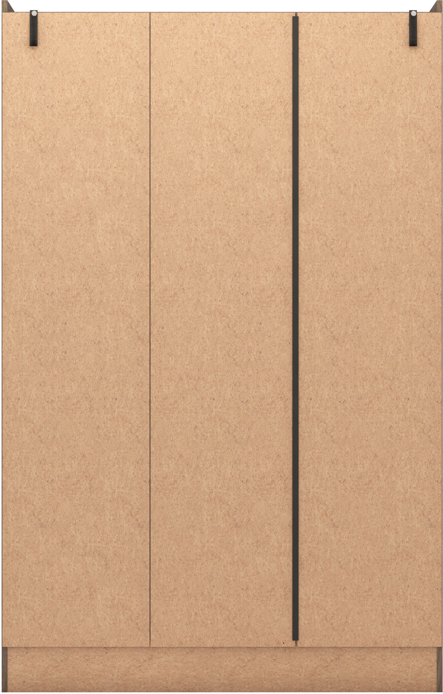 Nevada 3 Door 2 Drawer Wardrobe - Rustic Oak Effect