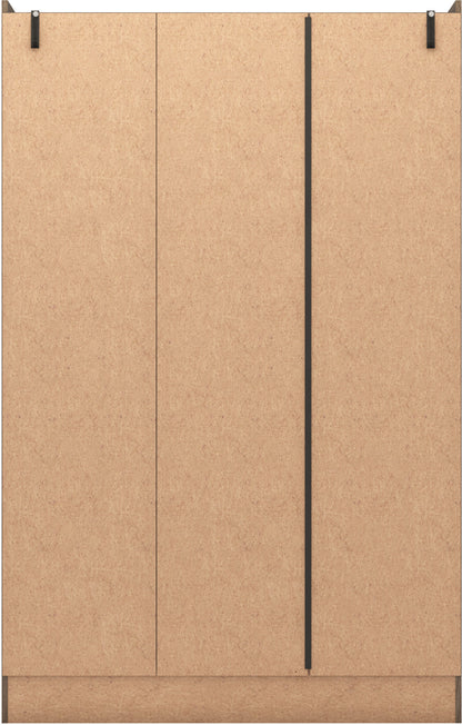 Nevada 3 Door 2 Drawer Wardrobe - Rustic Oak Effect