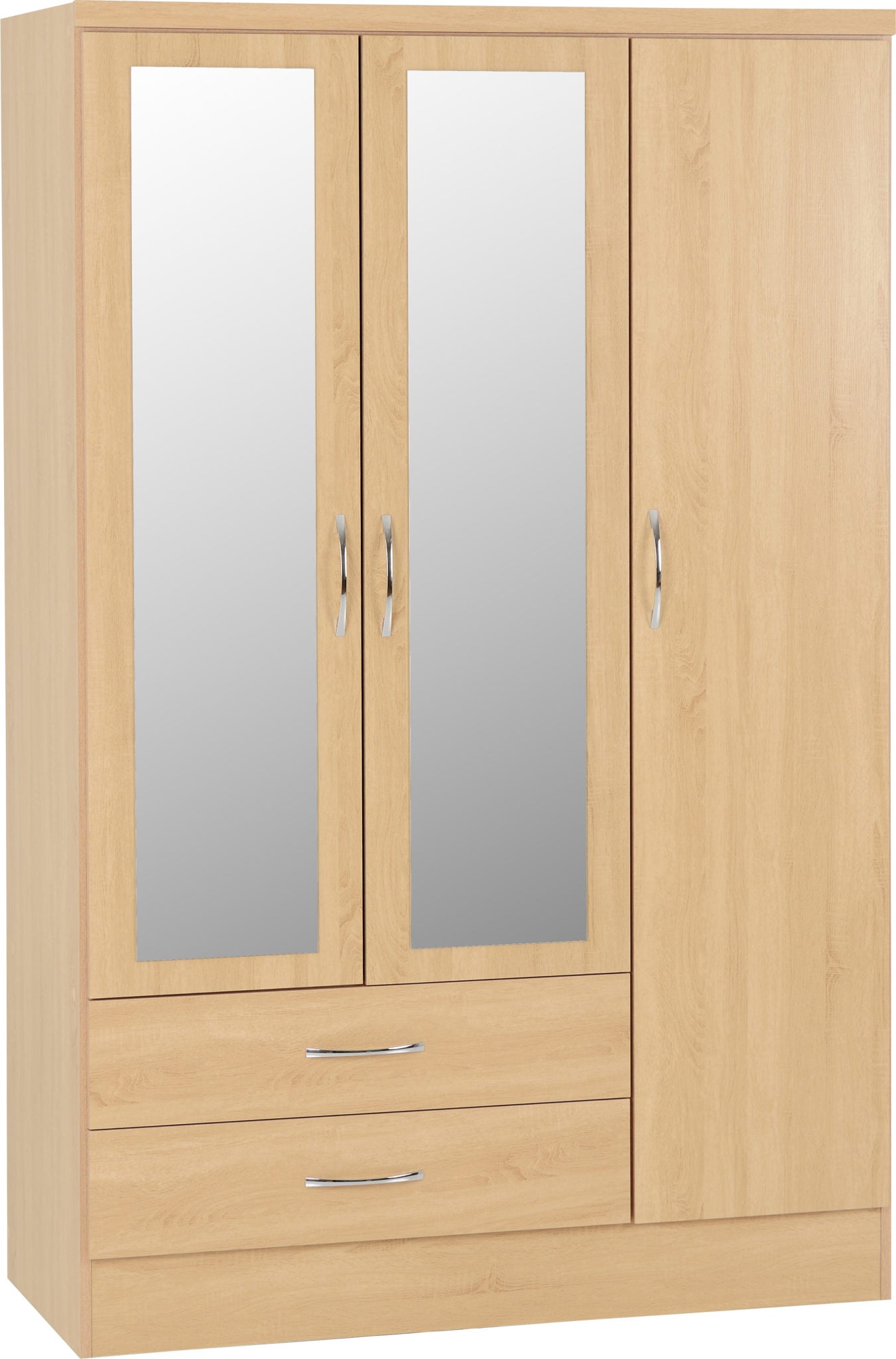 Nevada 3 Door 2 Drawer Wardrobe - Sonoma Oak Effect