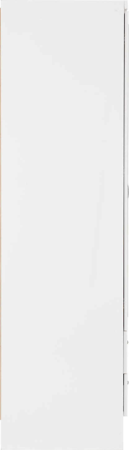 Nevada 3 Door 2 Drawer Wardrobe - White Gloss