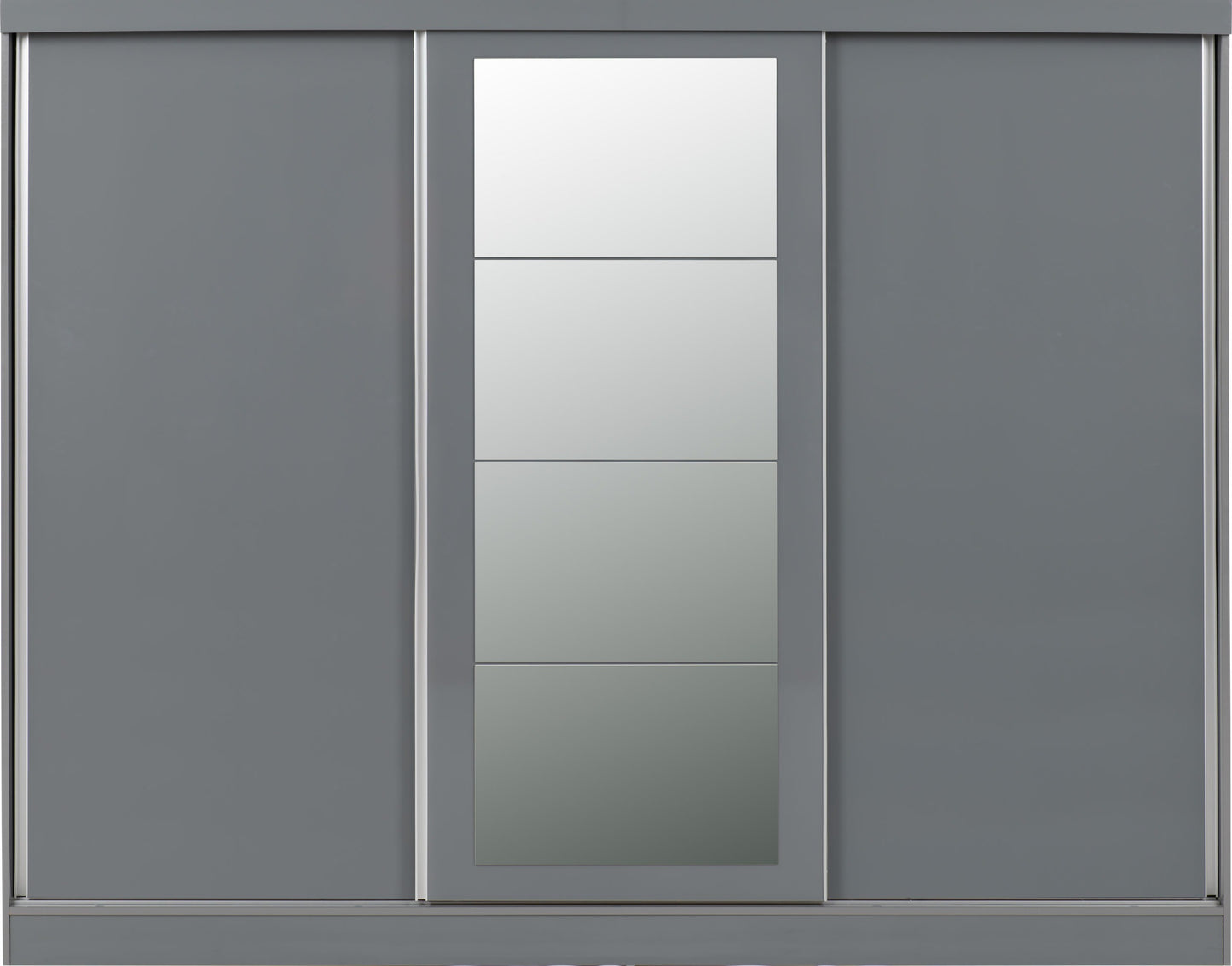Nevada 3 Door Slider Wardrobe - Grey Gloss