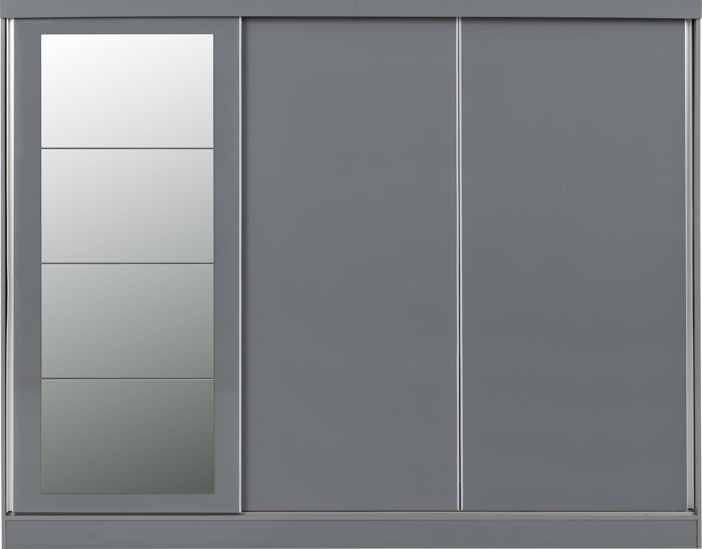 Nevada 3 Door Slider Wardrobe - Grey Gloss