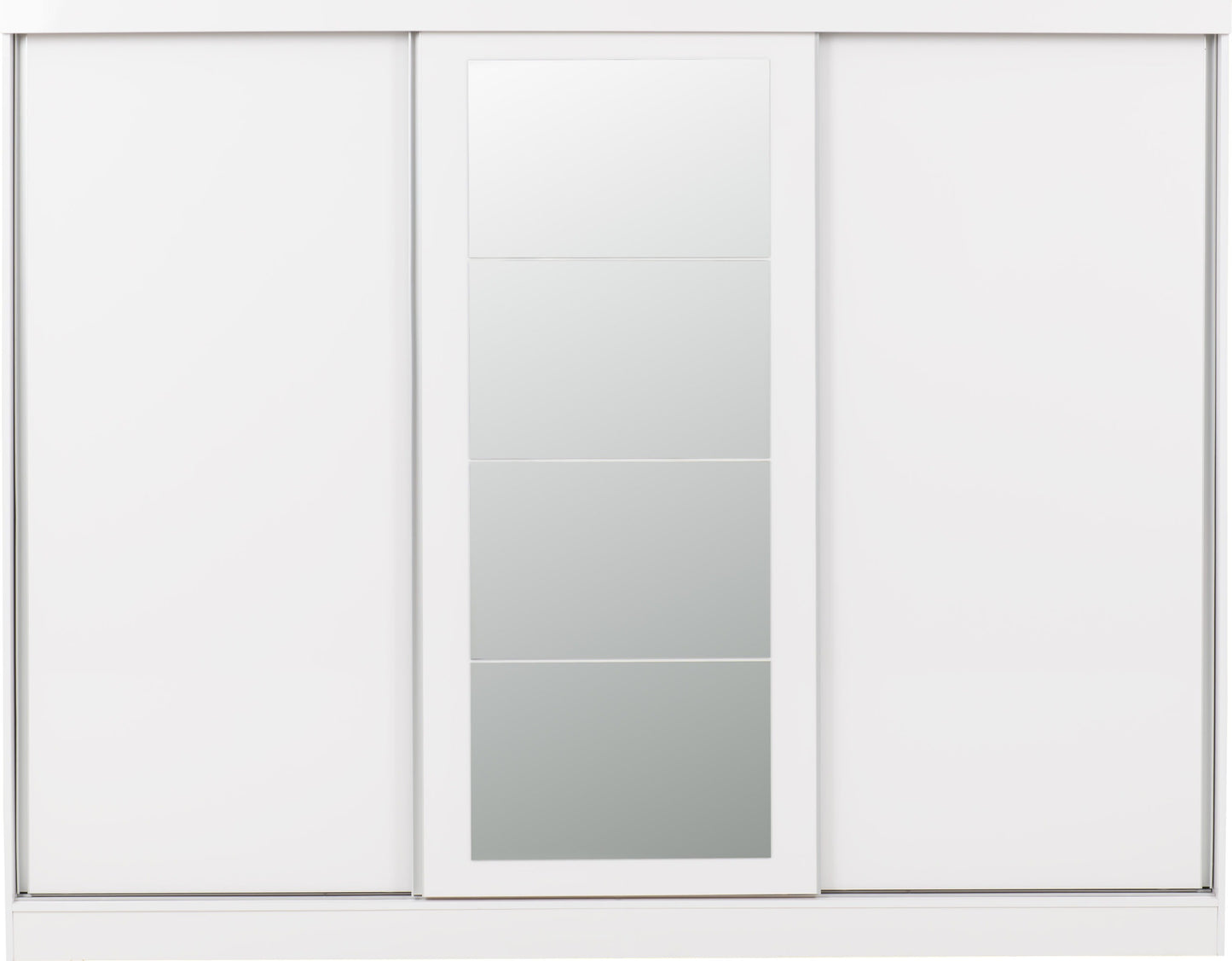 Nevada 3 Door Slider Wardrobe - White Gloss
