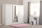 Nevada 3 Door Slider Wardrobe - White Gloss