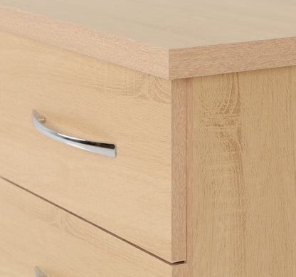 Nevada 3 Drawer Bedside - Sonoma Oak Effect