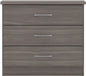 Nevada 3 Drawer Chest - Black Wood Grain