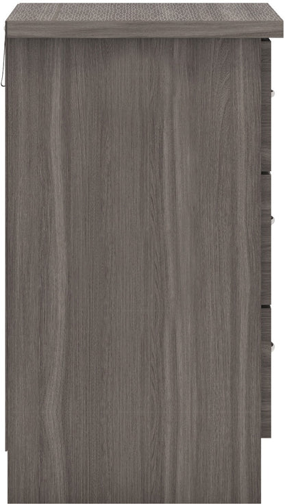 Nevada 3 Drawer Chest - Black Wood Grain