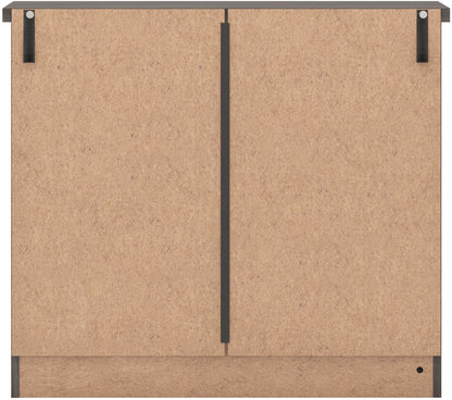 Nevada 3 Drawer Chest - Black Wood Grain
