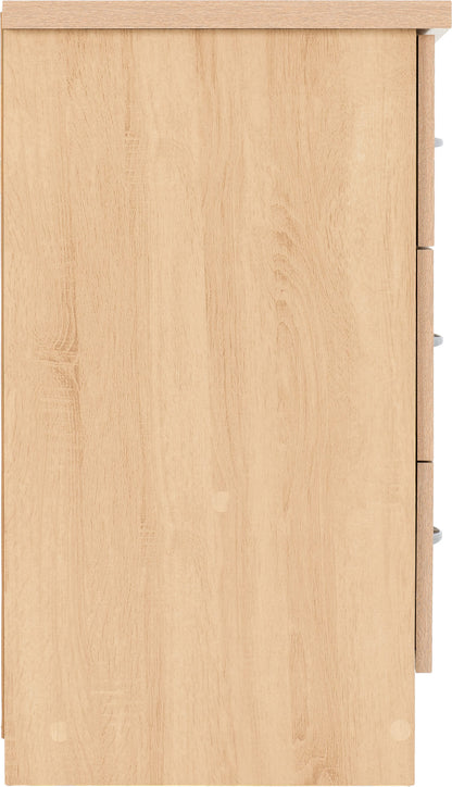 Nevada 3 Drawer Chest - Sonoma Oak Effect