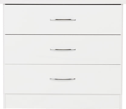 Nevada 3 Drawer Chest - White Gloss
