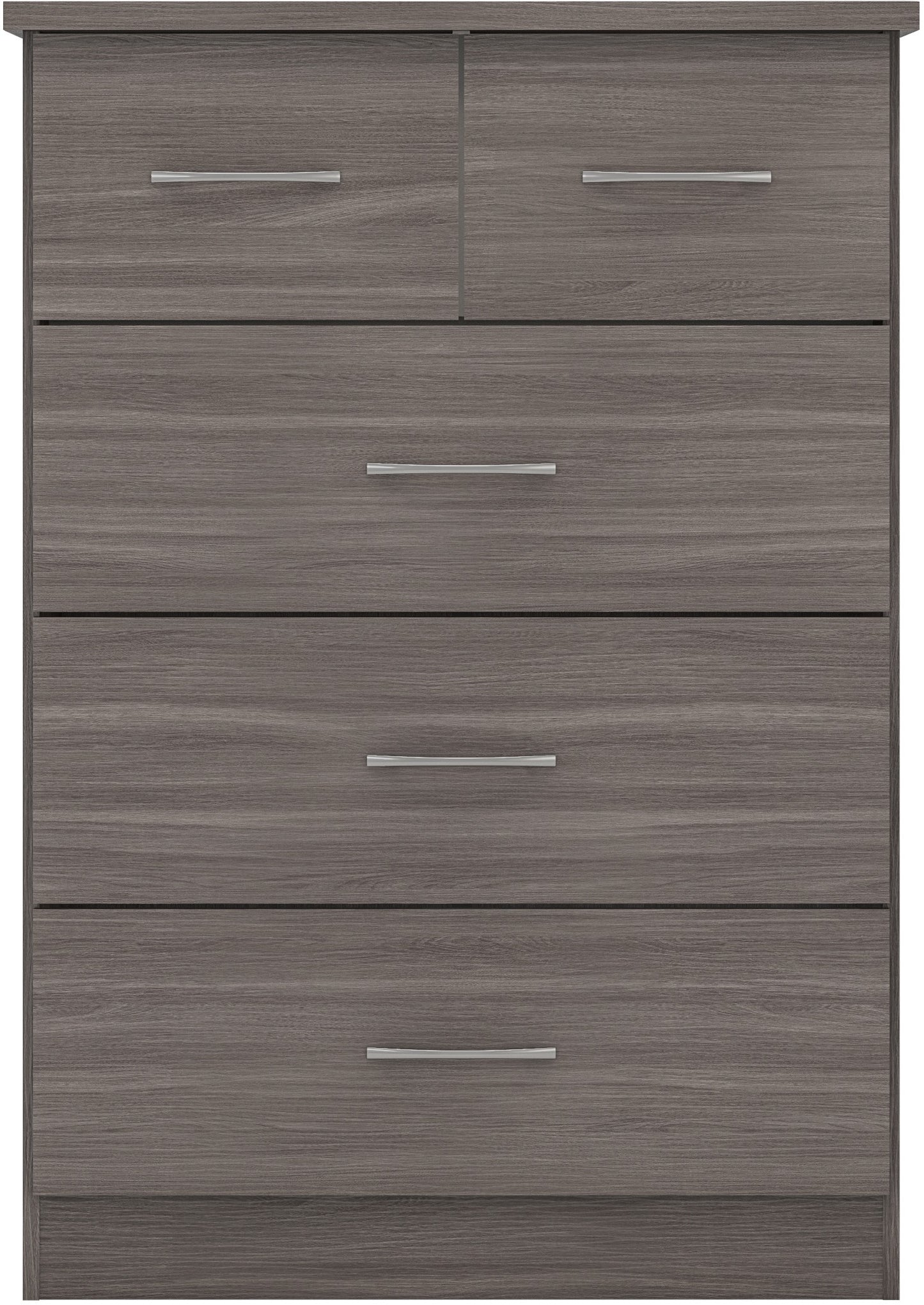 Nevada 3+2 Drawer Chest - Black Wood Grain