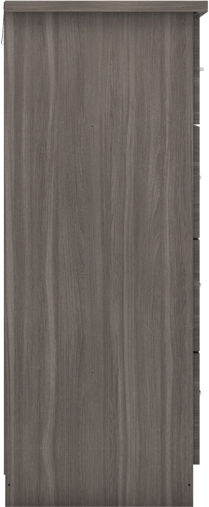 Nevada 3+2 Drawer Chest - Black Wood Grain