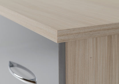 Nevada 3+2 Drawer Chest - Grey Gloss/Light Oak Effect Veneer