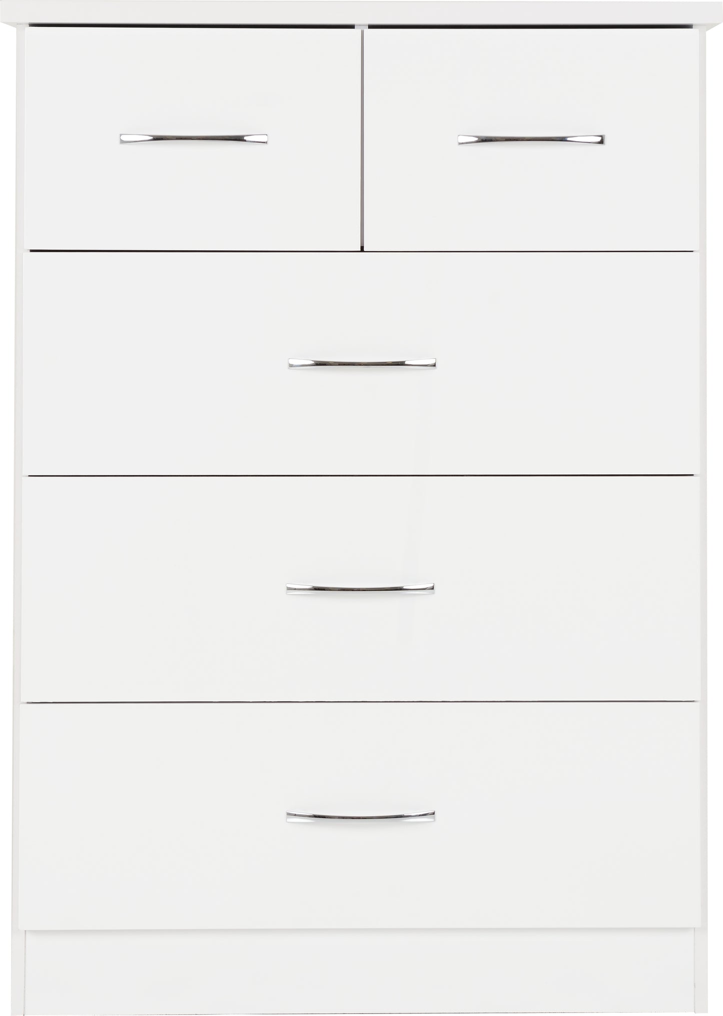 Nevada 3+2 Drawer Chest - White Gloss