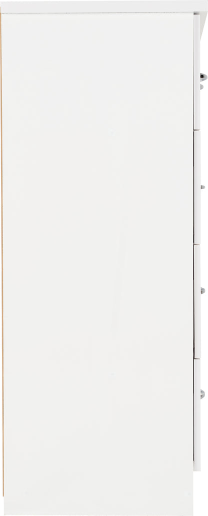 Nevada 3+2 Drawer Chest - White Gloss