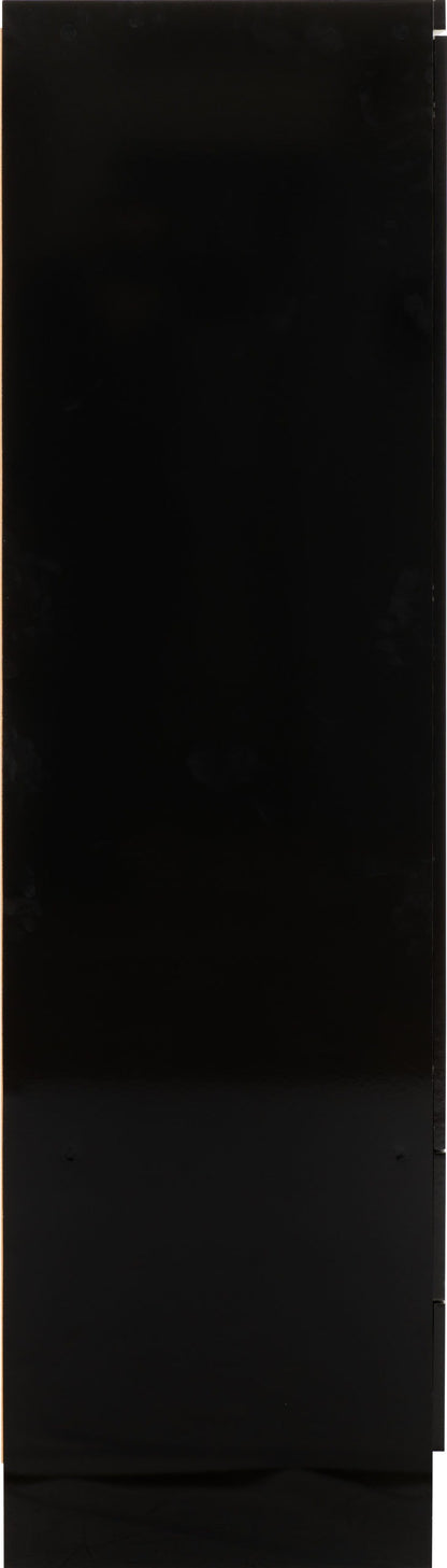 Nevada 4 Door 2 Drawer Wardrobe - Black Gloss