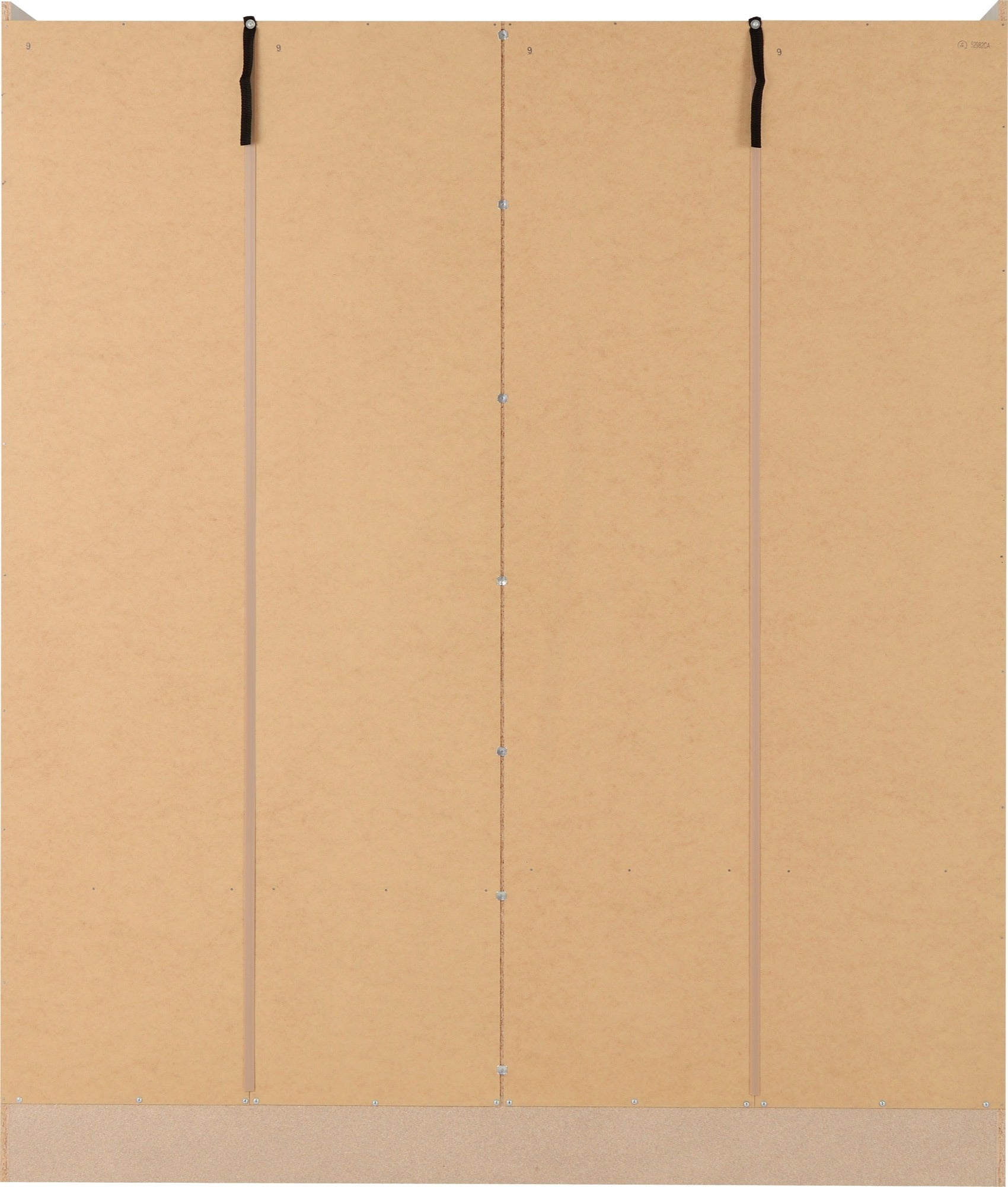 Nevada 4 Door 2 Drawer Wardrobe - Oyster Gloss/Light Oak Effect Veneer