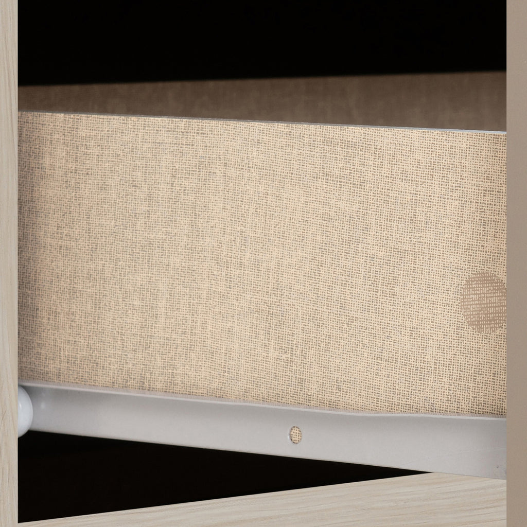 Nevada 4 Door 2 Drawer Wardrobe - Oyster Gloss/Light Oak Effect Veneer