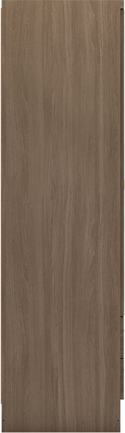 Nevada 4 Door 2 Drawer Wardrobe - Rustic Oak Effect