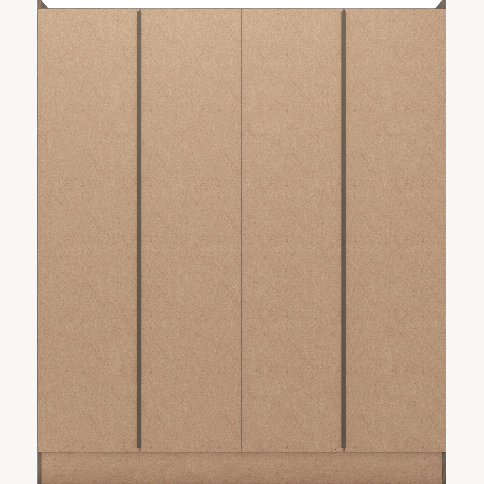 Nevada 4 Door 2 Drawer Wardrobe - Rustic Oak Effect