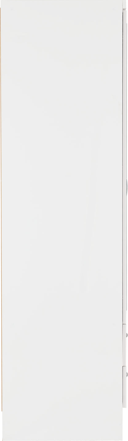 Nevada 4 Door 2 Drawer Wardrobe - White Gloss