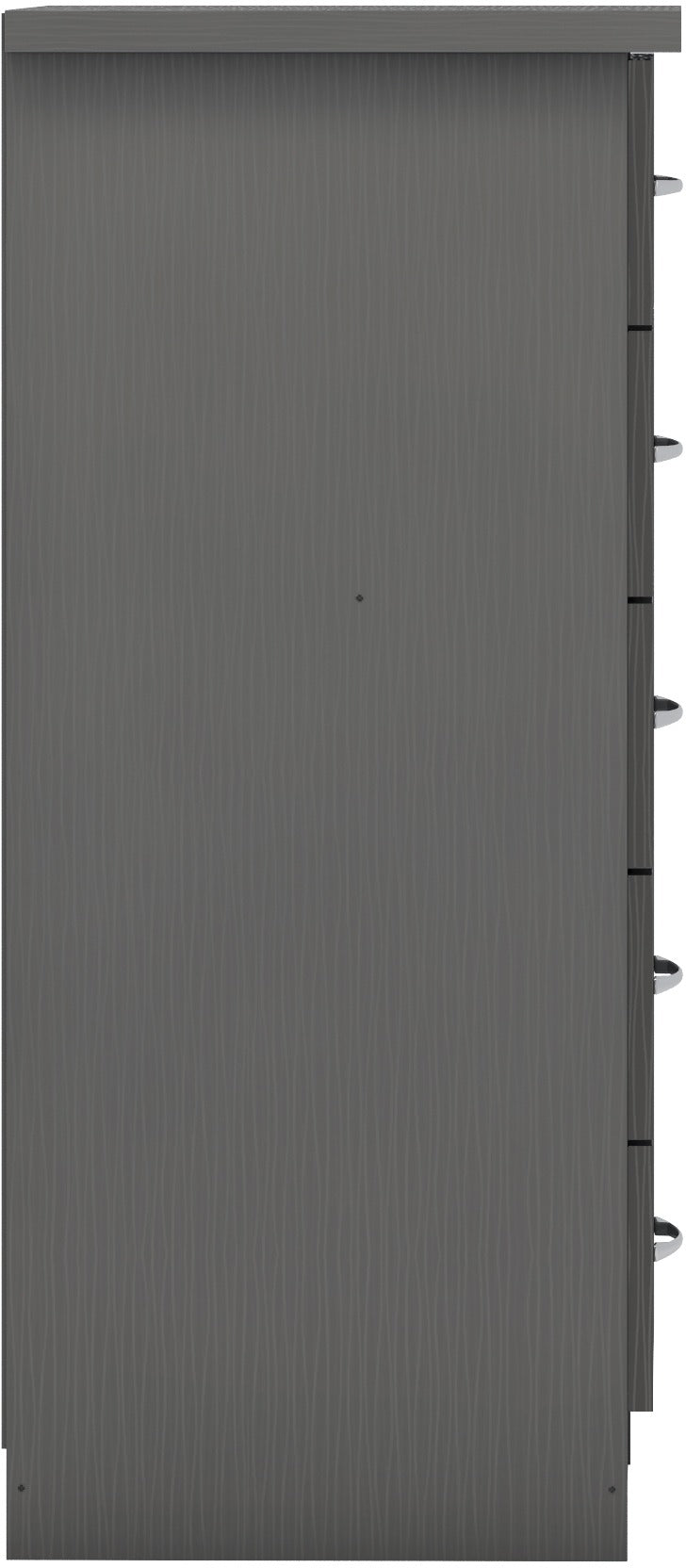 Nevada 5 Drawer Narrow Chest - 3D Effect Grey