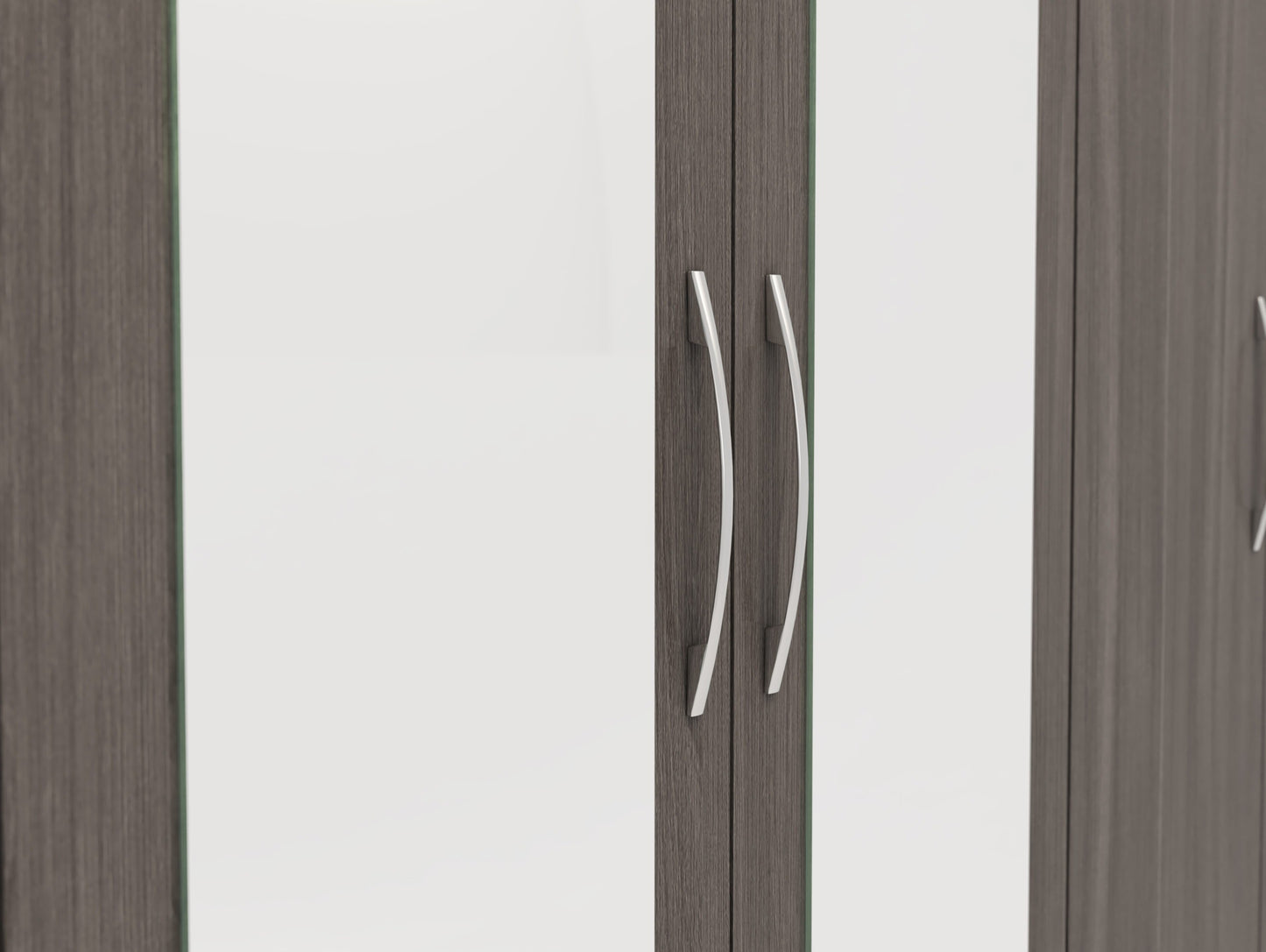 Nevada 6 Door 2 Drawer Wardrobe - Black Wood Grain