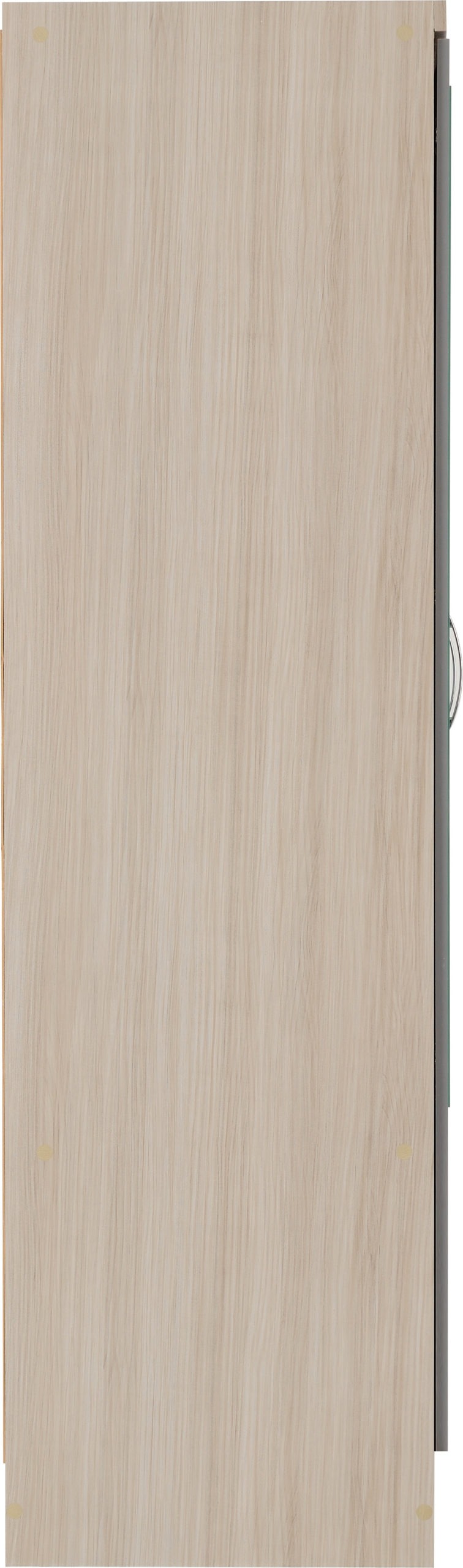 Nevada 6 Door 2 Drawer Wardrobe - Grey Gloss/Light Oak Effect Veneer