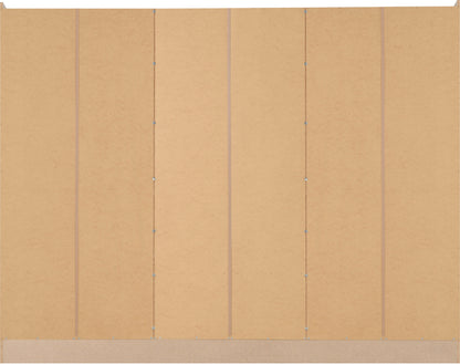Nevada 6 Door 2 Drawer Wardrobe - Grey Gloss/Light Oak Effect Veneer